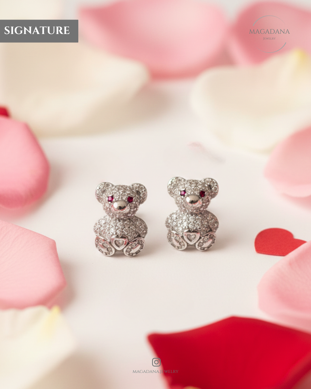 Broqueles "Teddy Luxe" en Plata Italiana .925 – Baño de Rodio y Circonias