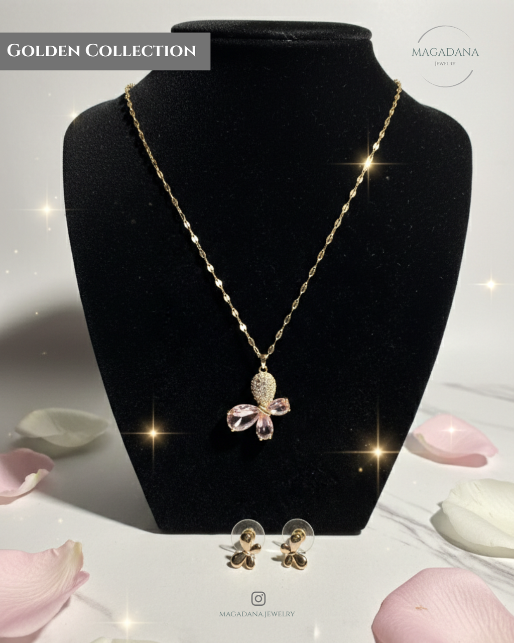 Cadena con dije de Mariposa
