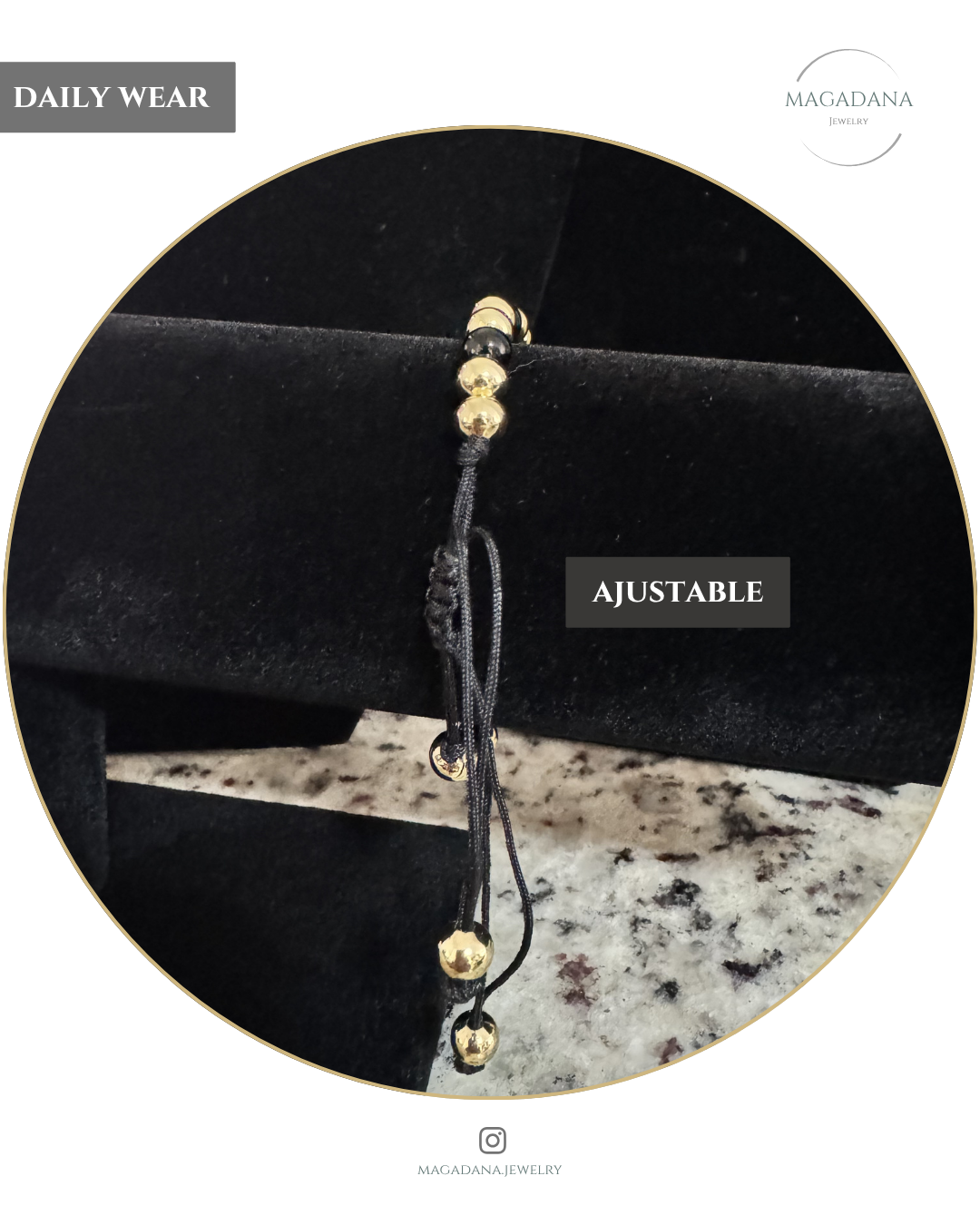 Pulsera ajustable de trébol